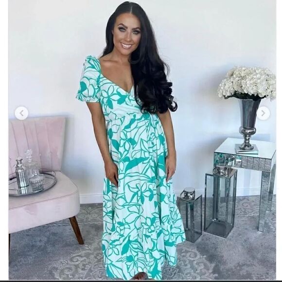 ZARA PRINTED POPLIN DRESS - Picture 1 of 11